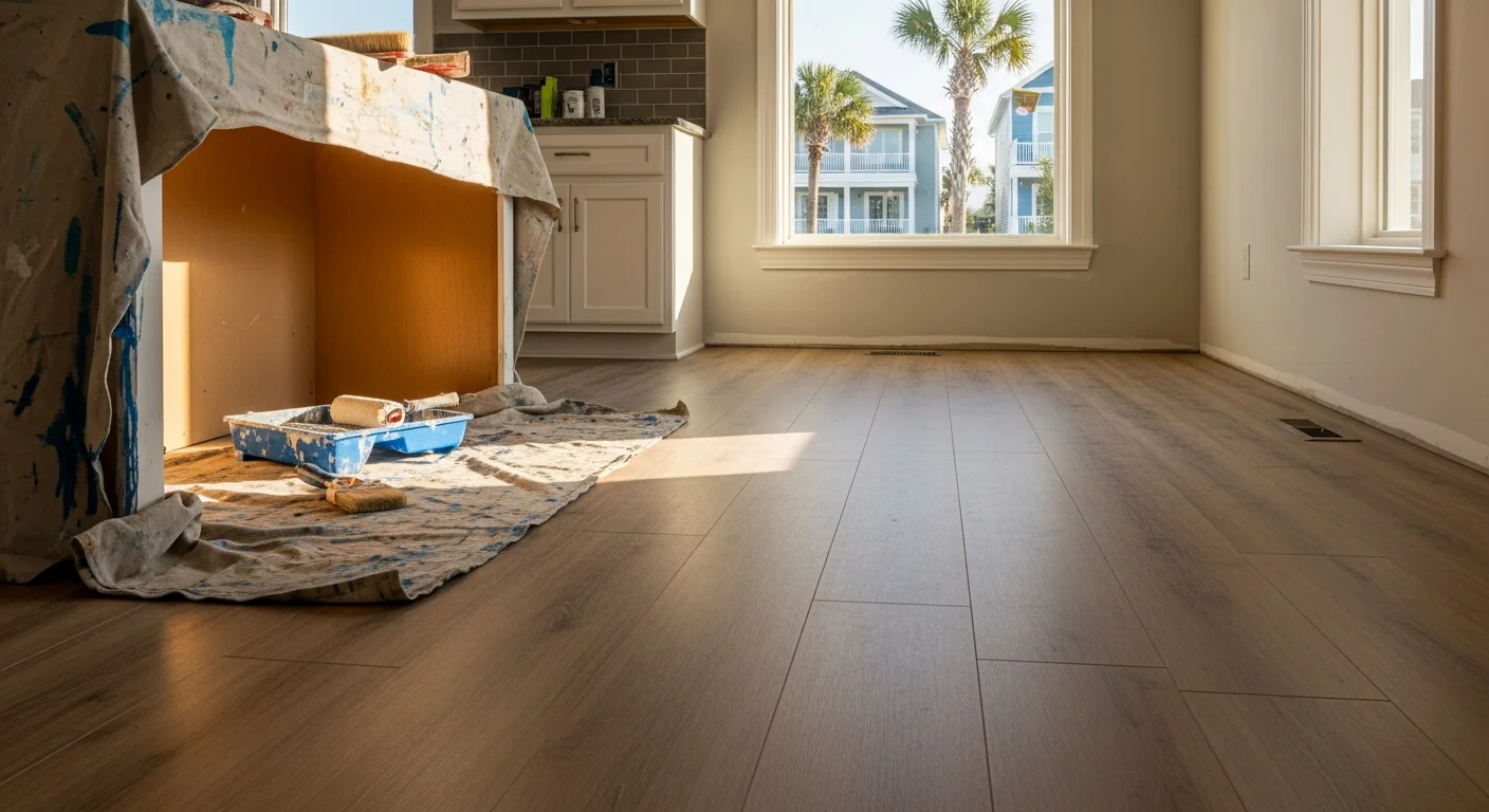 Interior painting and flooring installation