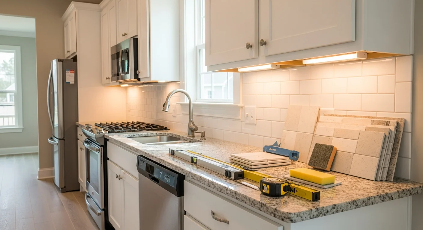 Kitchen and bathroom remodeling work in progress