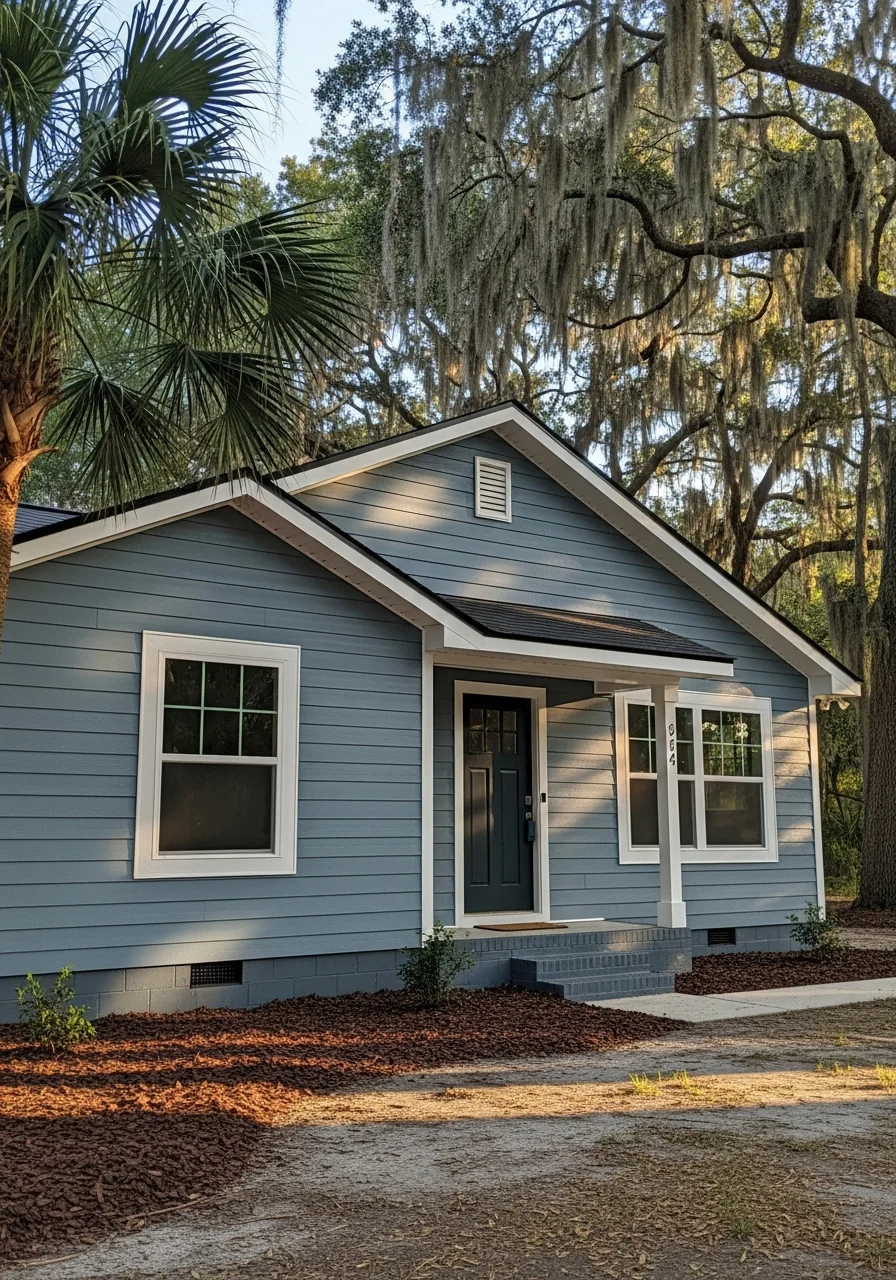 Detailed view of coastal-resistant materials and workmanship on a Little River property.